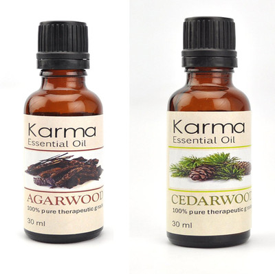 

Karmakara 100% pure Therapeutic Grade undiluted essential oils in 30 ml Bottles-Cedarwood Agarwood oil(30 ml)
