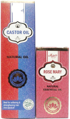 

Jain's Set of Castor Natural/Base/Carrier (100ML) and Rose Mary Essential Oil (10 ml)(110 ml)