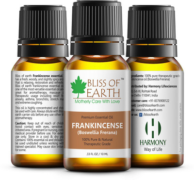 

Bliss of Earth Premium FRANKINCENSE (Boswellia Frerana) Essential Oil 10ML, 100% Pure & Natural Therapeutic Grade(10 ml)