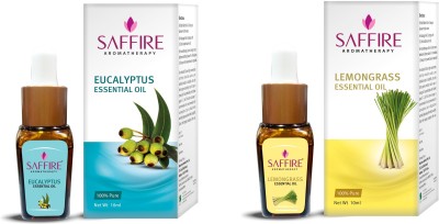 SAFFIRE Lemon Grass AND Eucalyptus Essential Oil (Pack of 2)(20 ml)