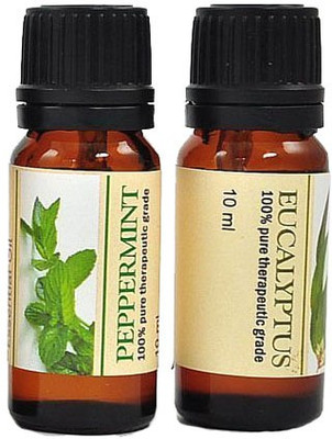 

Karmakara Set of 2, 100% Pure Therapeutic Essential Oils Eucalyptus, peppermint 10ml(20 ml)