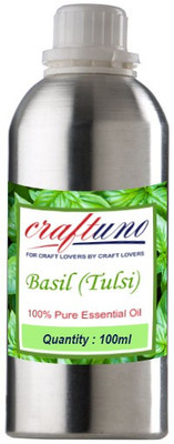 

Craftuno Craftuno Basil Essential Oil - 100% Organic, Pure, Natural & Undiluted - 100 ML (Dropper Included)(100 ml)