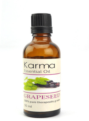 

Karmakara 100% pure Therapeutic Grade undiluted essential oils in 50 ml Bottles-grapeseed oil(50 ml)