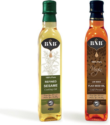 

BnB Combo of Refined Sesame Oil and Virgin Linseed (Flax Seed) Oil(1000 ml)
