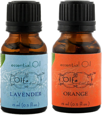 

Olfa Lavender Essential Oil & Orange Essential Oil Combo(Pack Of 2) 15ml+15ml(30 ml)