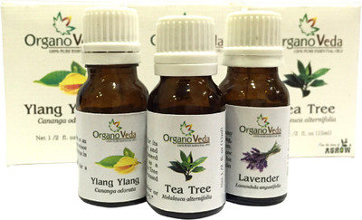 

Organo Veda Combo of Natural Tea Tree + lavender + Ylang Ylang(45 ml)