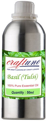 

Craftuno Craftuno Basil Essential Oil - 100% Organic, Pure, Natural & Undiluted - 50 ML (Dropper Included)(50 ml)