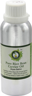 

R V Essential Pure Rice Bran Carrier Oil 300ml- Oryza Sativa(300 ml)