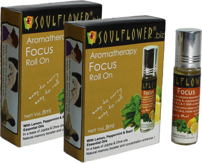 

Soulflower Aromatherapy Focus Roll On - Pack of 2(8 ml)