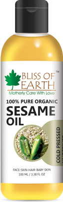 

Bliss of Earth 100% Pure Organic Sesame Oil (Coldpressed & Unrefined)(100 ml)
