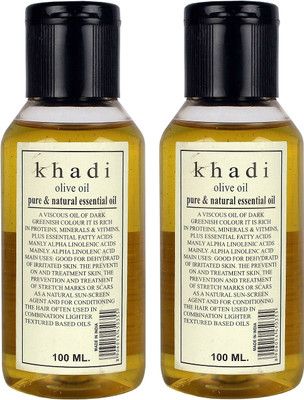 

Khadi Herbal Olive Oil - Pure & Natural Essential Oil Pack of 2(100 ml)
