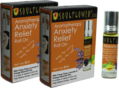 

Soulflower Aromatherapy Anxiety Relief Roll On - Pack of 2(8 ml)