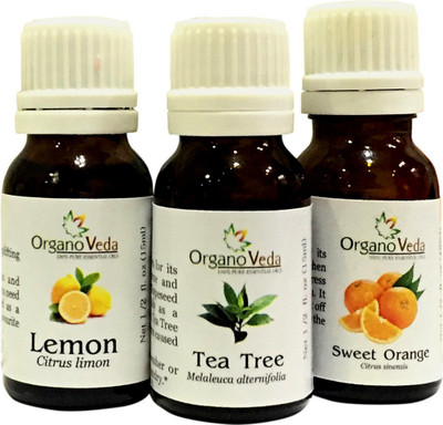 

Organo Veda Combo of Natural Tea Tree + Orange + Lemon(45 ml)