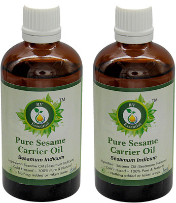 

R V Essential Pure Sesame Carrier Oil (100ml+100ml) Pack of Two- Sesamum Indicum(200 ml)