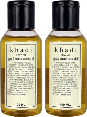 

Khadi Herbal Olive Oil - Pure & Natural Essential Oil ( Twin pack )(200 ml)