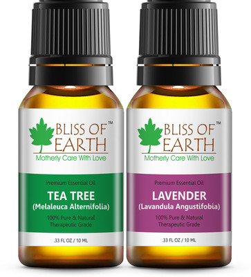 

Bliss of Earth Combo of 100% Pure Essential Oils Tea Tree & Lavender(10 ml)