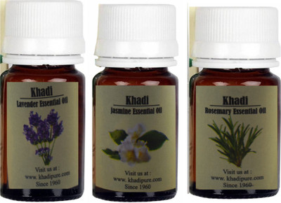 

Khadi Pure HERBAL NATURAL ROSEMARY LAVENDER & JASMINE ESSENTIAL OIL FOR SKION(15 ml)