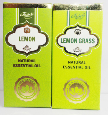 

Jain's Set of 2 Natural Essential Oil (10 ml each) Scent: Lemon, Lemon Grass(20 ml)