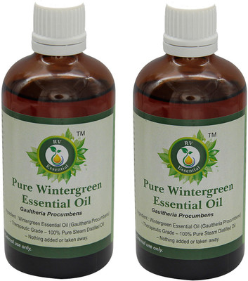 

R V Essential Pure Wintergreen Essential Oil (100ml+100ml) Pack of Two- Gaultheria Procumbens(200 ml)