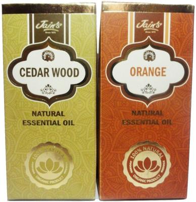 

Jain's Set of 2 Natural Essential Oil (10 ml each) Scent: Cedarwood, Orange(20 ml)