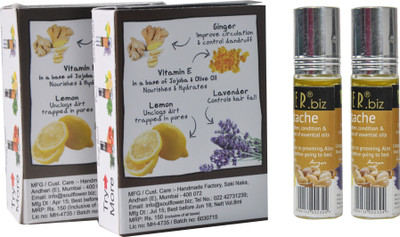 

Soulflower Aromatherapy Beard & Moustache Roll On - Pack of 2(8 ml)