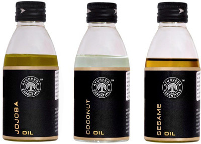 

Ayurveda Essentials 100% Pure n Natural Cold Pressed Jojoba Coconut & Olive Skin Care Oils 3(300 ml)
