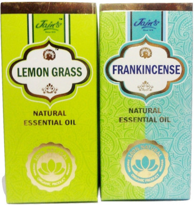 

Jain's Set of 2 Natural Essential Oil (10 ml each) Scent: Lemongrass, Frankincense(20 ml)