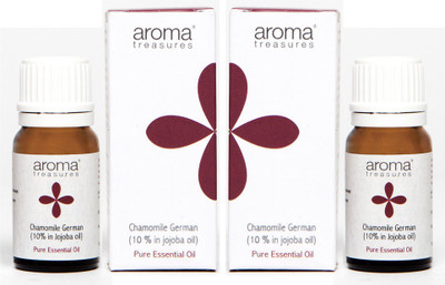 

Aroma Treasures CHAMOMILE GERMAN Essential Oil (10% in Jojoba Oil)(Pack Of 2)(20 ml)