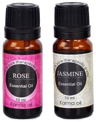 

Karmakara Set of 2, 100% Pure Therapeutic Essential Oils Jasmine Rose 10ml(20 ml)