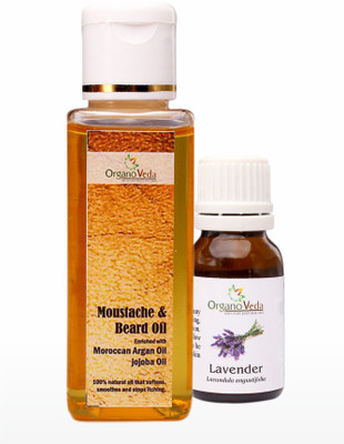 

Organo Veda combo of Moushtache & Beard Oil and Lavender Essential Oil(75 ml)