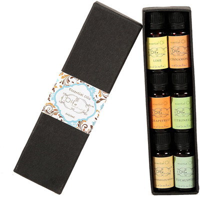

Olfa 6 x 10 ML Bottle Premium GIFT SET Lime, Cinnamon,Grapefruit, Citronella, Watermelonseed,Eucalyptus(60 ml)