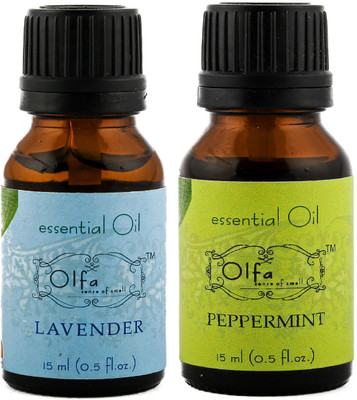 

Olfa Lavender Essential Oil & Peppermint Essential Oil Combo(Pack Of 2) 15ml+15ml(30 ml)