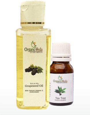 

Organo Veda Grapeseed and tea Tree oil combo(75 ml)