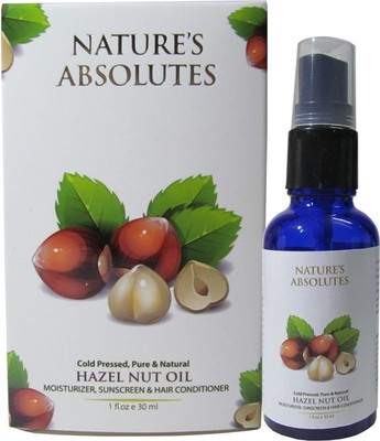 

Nature's Absolutes Hazelnut Carrier Oil - 30 ml For - Hair Skin Hydrating Moisturizing Anti-Aging Split Ends(30 ml)