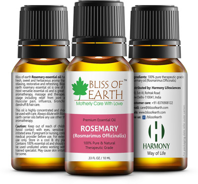 

Bliss of Earth Premium ROSEMARY (Rosemarimus Officinalis) Essential Oil 10ML, 100% Pure & Natural Therapeutic Grade(10 ml)
