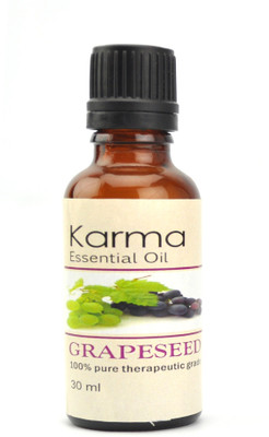 

Karmakara 100% pure Therapeutic Grade undiluted essential oils in 30 ml Bottles-grapeseed oil(30 ml)