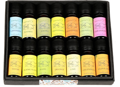 

Olfa Lavender ,Teatree,Jojoba,Peppermint,Grapefruit,Citronella,Geranium,Thyme,YlangYlang,Basil,Orange,Lime,Calendula,Cloveleaf(140 ml)
