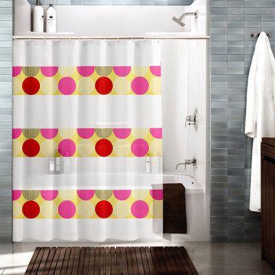 

Cortina 180 cm (6 ft) Polyester Shower Curtain Single Curtain(Floral, Multicolor)