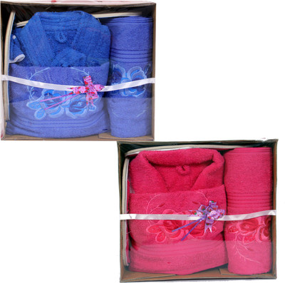 

Zasmina Blue, Pink  Size Bath Robe(2, For: Baby Boys & Baby Girls, Blue, Pink