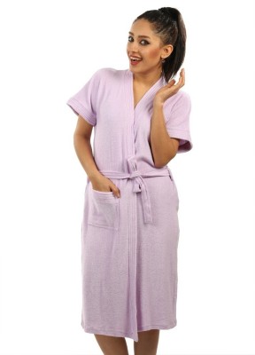 Red Rose Purple XL Bath Robe(Package Contents- 1 Bathrobe, For: Women, Purple) at flipkart