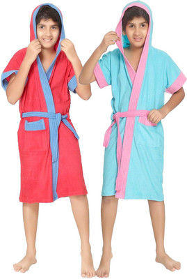 Sand Dune Multicolor Free Size Bath Robe(2 Bath Robe, For: Baby Boys & Baby Girls, Multicolor)