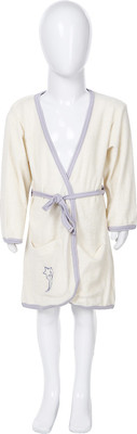 

Eco Organic Life Style Off White, Pleasing Purple Large Bath Robe(1 Bath Robe, For: Baby Boys & Baby Girls, Off White, Pleasing Purple