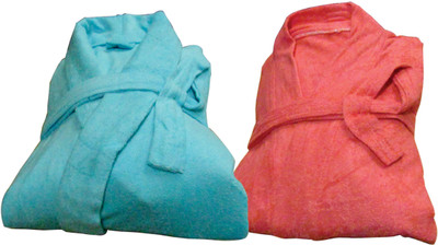 

YNA Pink, Blue Free Size Bath Robe(2 Bath Robe, For: Men, Pink, Blue)