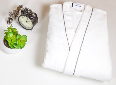 Spaces by Welspun White Medium Bath Robe(1 Bath Robe, For: Girls, White) at flipkart