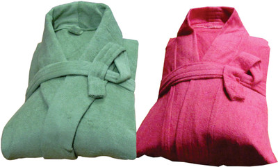 

YNA Pink, Green Free Size Bath Robe(2 Bath Robe, For: Men, Pink, Green)
