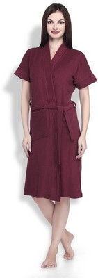 Sand Dune Maroon Large Bath Robe(1, For: Women, Maroon) Sand Dune Maroon Large Bath Robe(1, For: Women, Maroon)