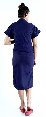 

seemee Navy Blue  Size Bath Robe(Bath Robe, For: Women, Navy Blue