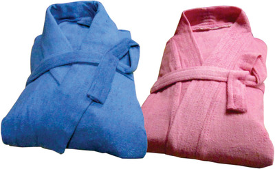

YNA Pink, Blue Free Size Bath Robe(2 Bath Robe, For: Men, Pink, Blue)