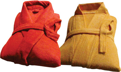 

YNA Orange, Yellow  Size Bath Robe(2 Bath Robe, For: Men, Orange, Yellow