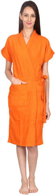 

FILMAX® ORIGINALS Orange Free Size Bath Robe(Bath Robe, Belt, For: Men & Women, Orange)